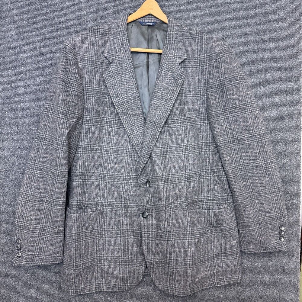 Kuppenheimer Vtg Soft Tweed Blazer Men's Plaid Two Button